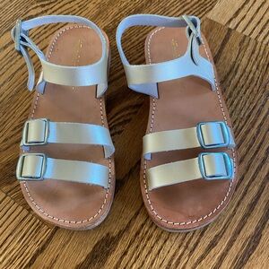Freshly Picked Silver Kids Sandals
